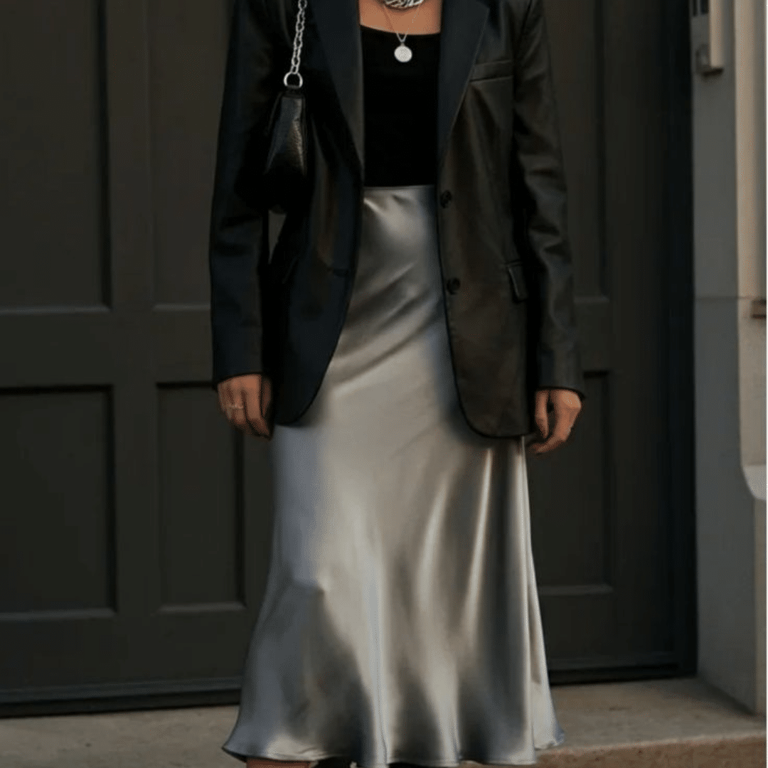 Satin_Skirt_with_a_Utility_Jacket