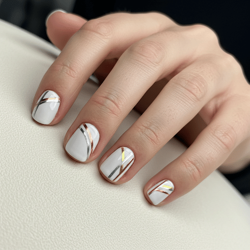White_with_Metallic_Stripes