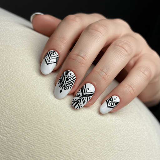 White_with_Tribal_Patterns