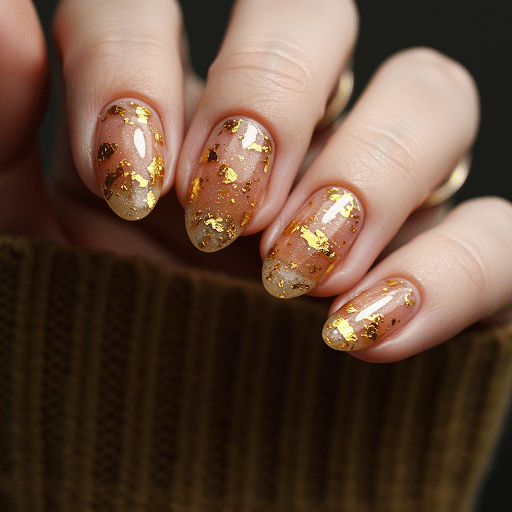 Amber_Jelly_Nails_with_Embedded_Gold_Flakes