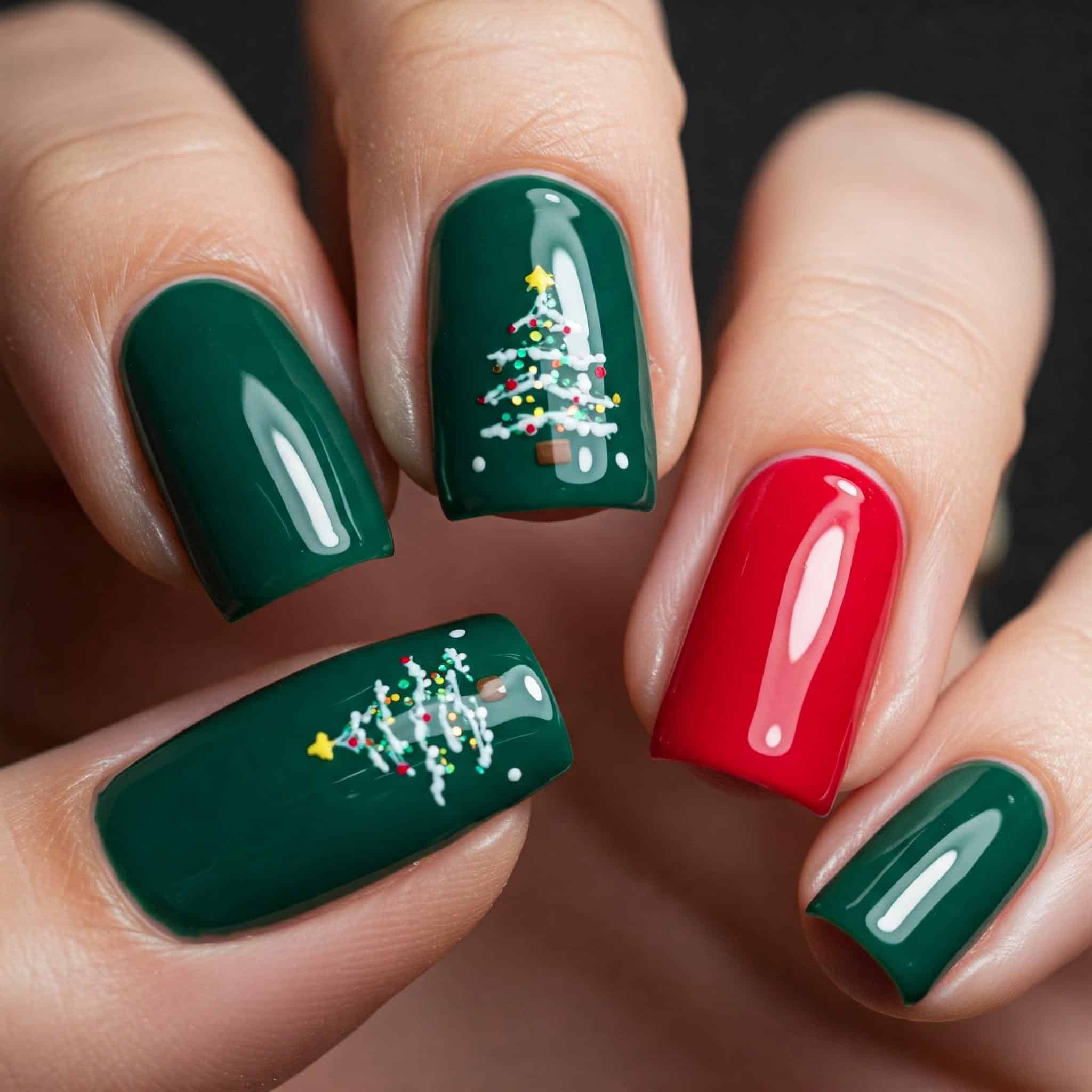 Christmas_Tree_Accent_Nails