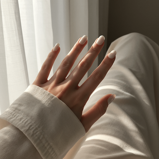Crisp_White_Oval_Nails