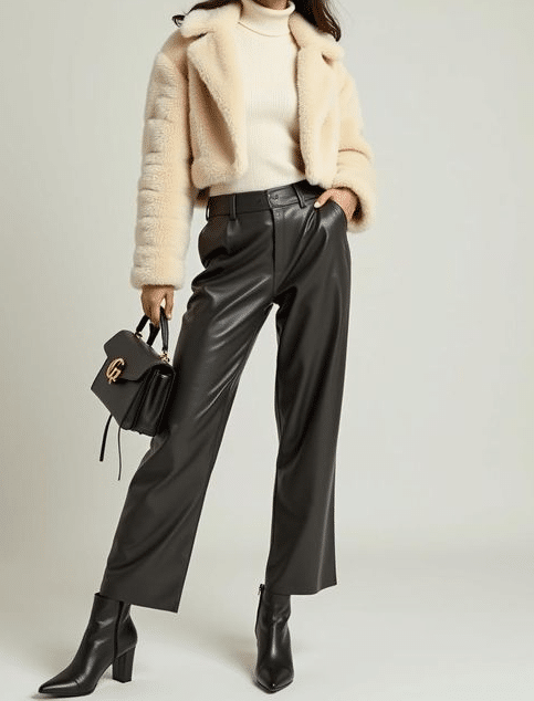 Faux_Fur_Jacket_with_High-Waisted_Leather_Trousers