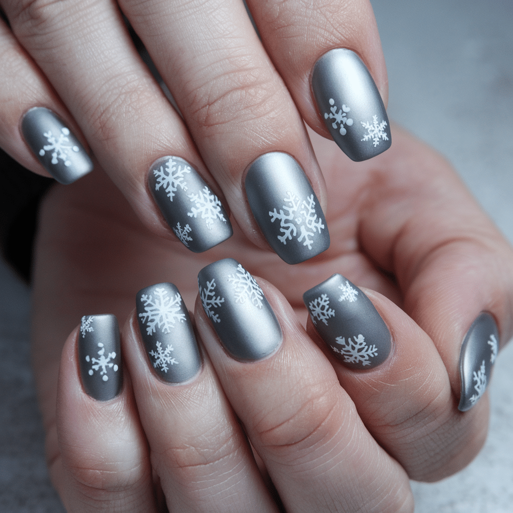 Matte_Silver_with_White_Snowflakes