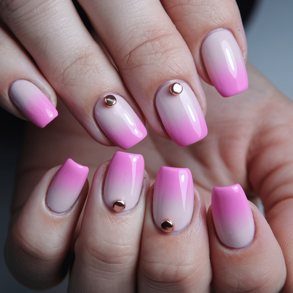 Pink_Ombre_with_Rose_Gold_Studs