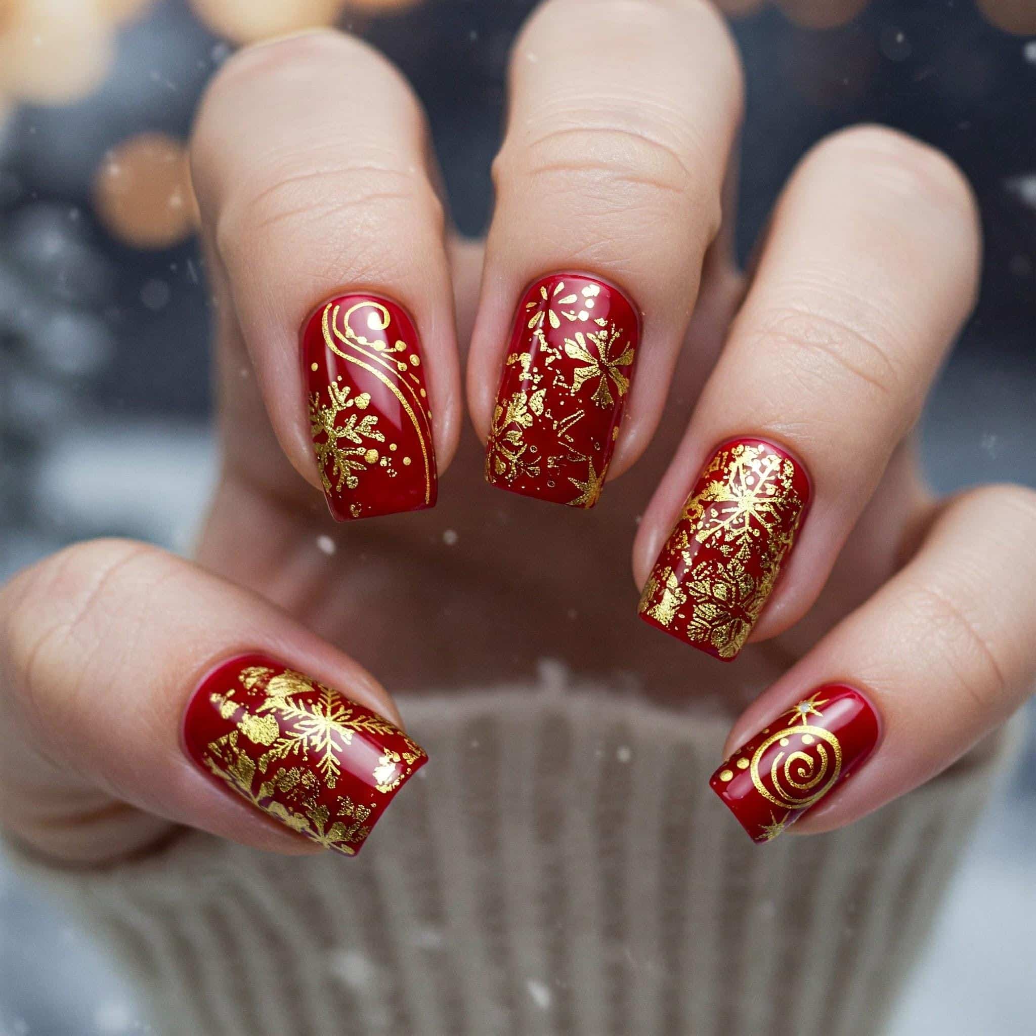 Red__Gold_Christmas_Nails