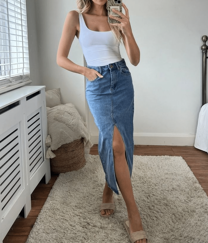 Tank_Top_with_Denim_Slit_Skirt