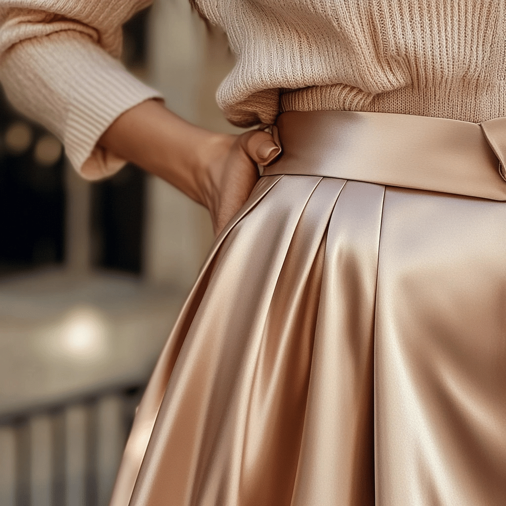 satin skirt outfit ideas