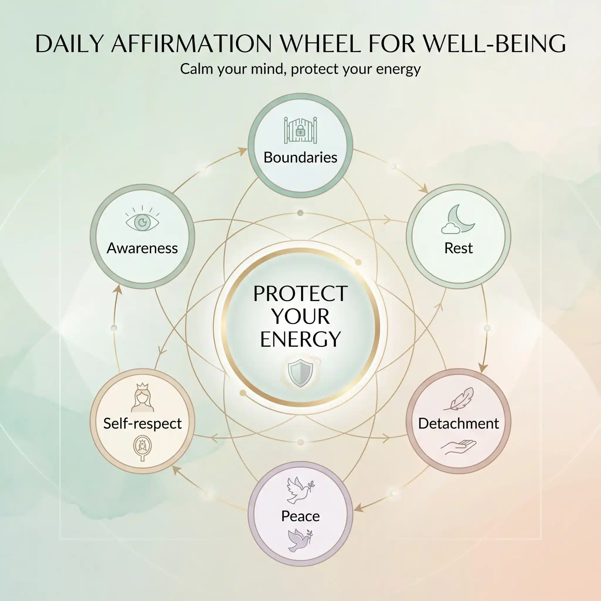 Daily Affirmation Wheel Daily Affirmation Wheel