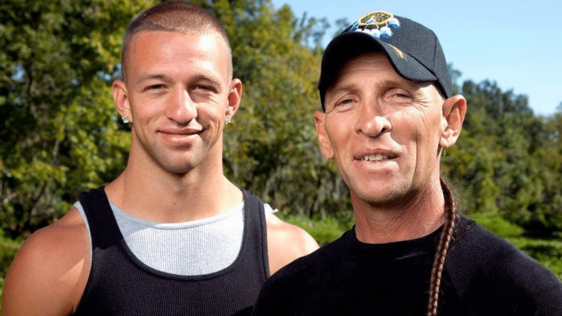 An image featuring R.J. Molinere and his son Jay Paul Molinere from Swamp People