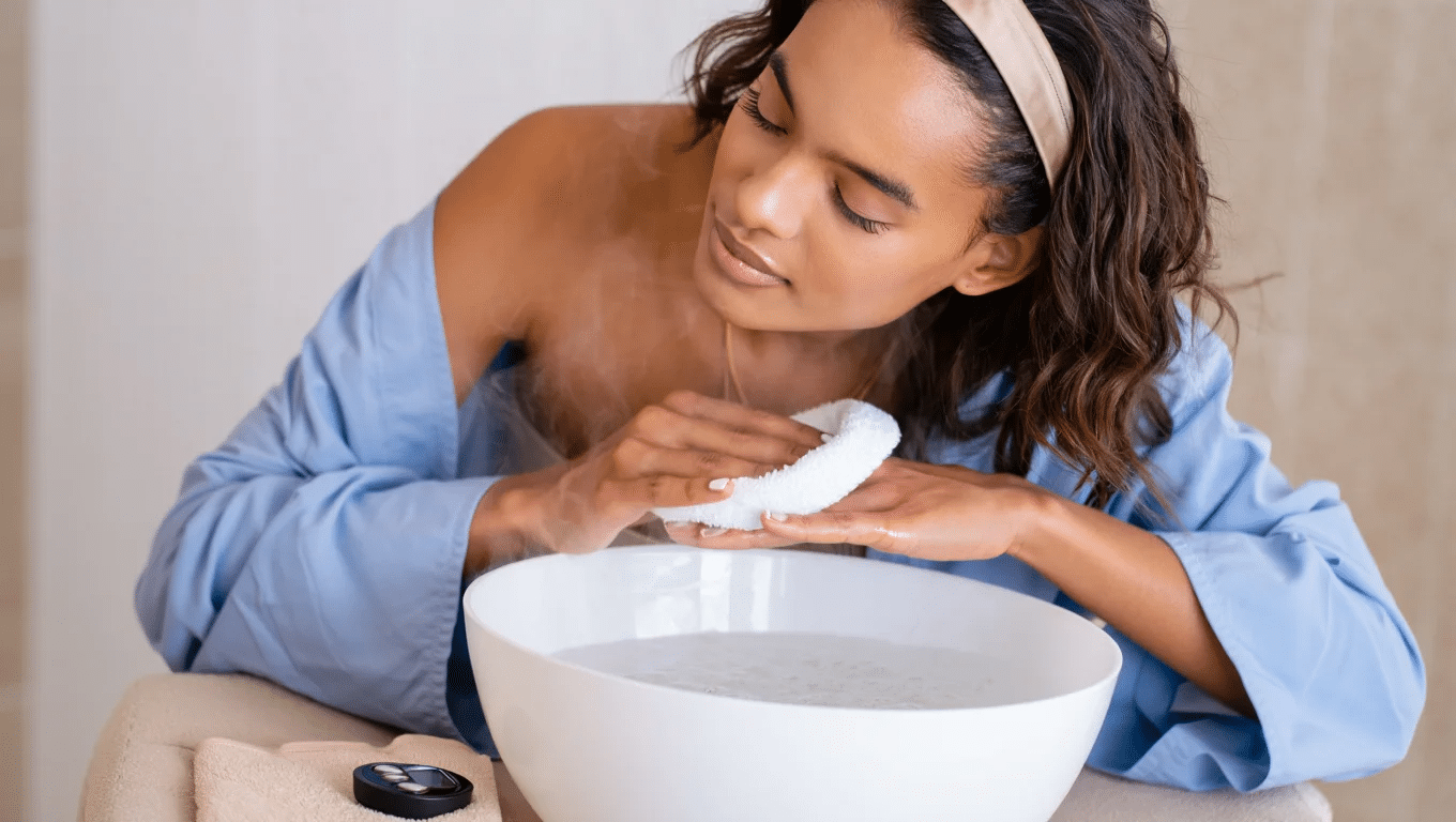 Step_3_Steam_Your_Face_for_Deep_Cleansing