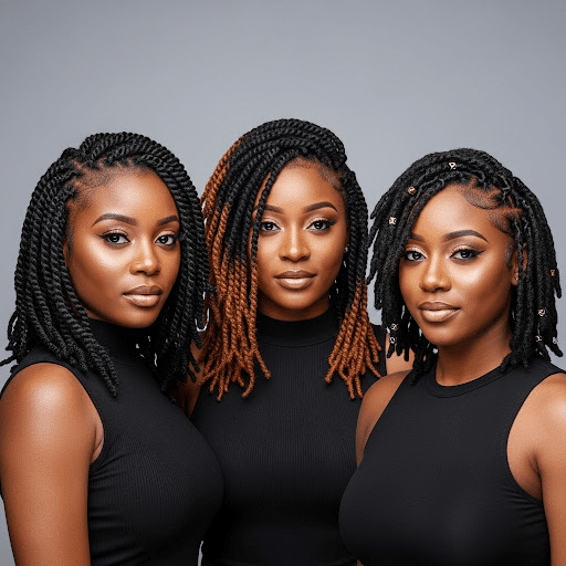shoulder length kinky twist hairstyles