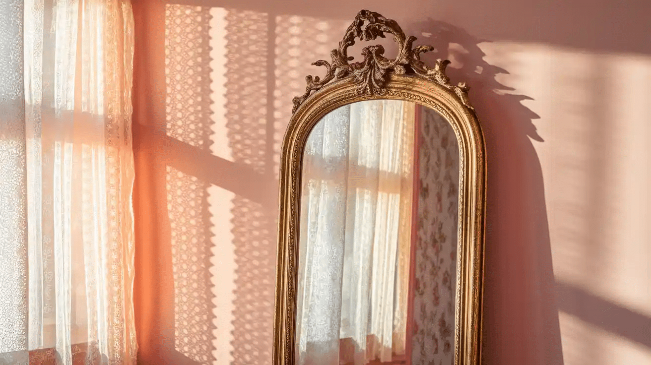 Antique Gold Gilded Mirror