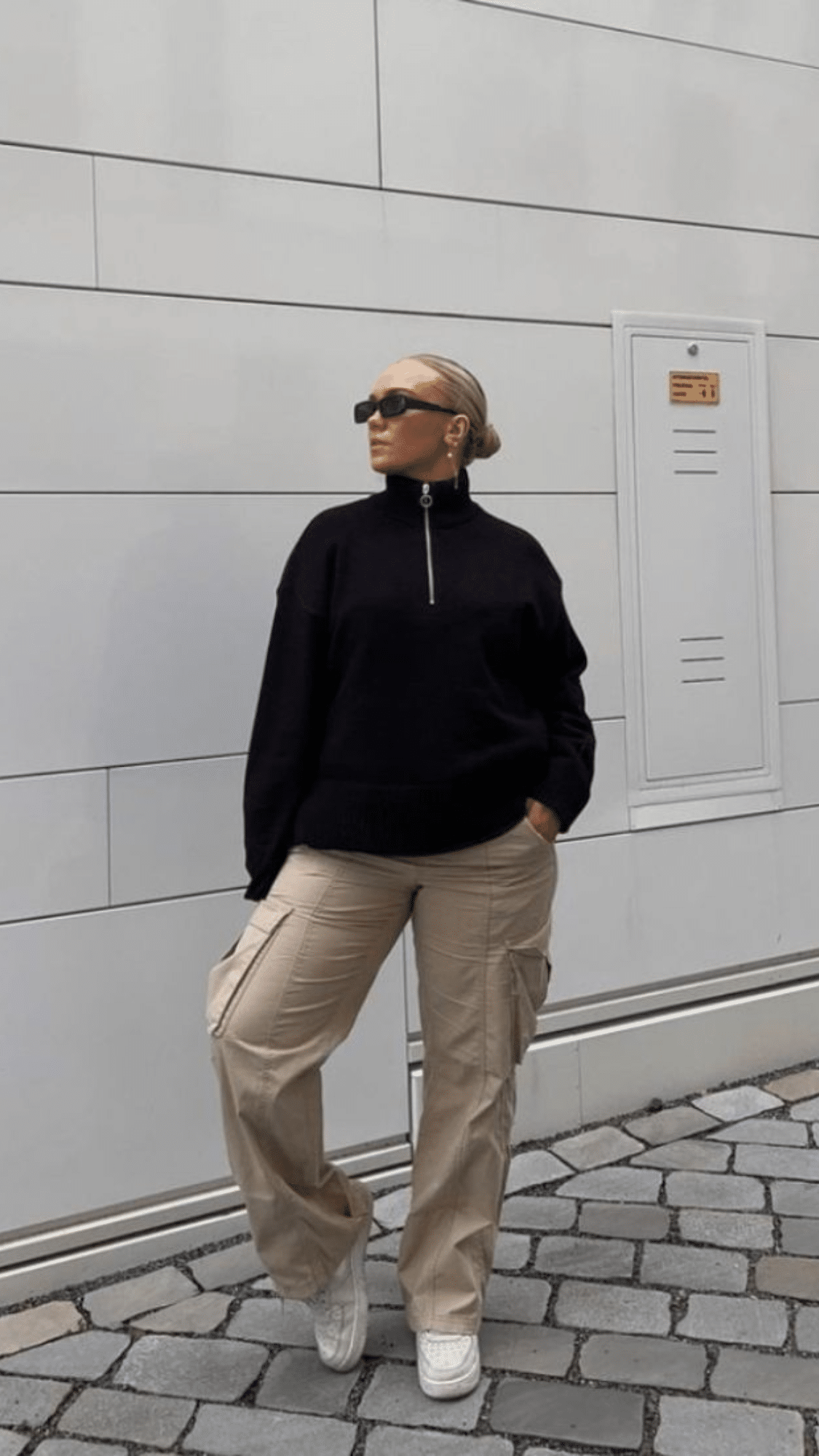 Black Sweater & Sneakers