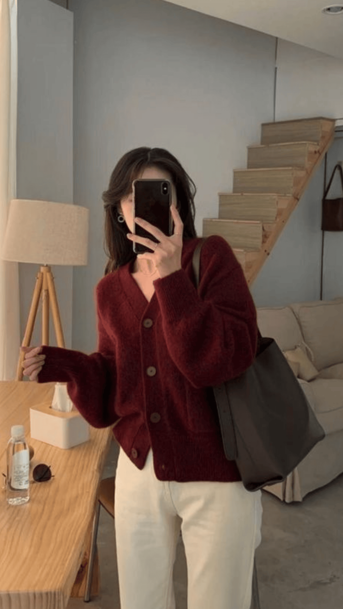 Burgundy Knit Sweater