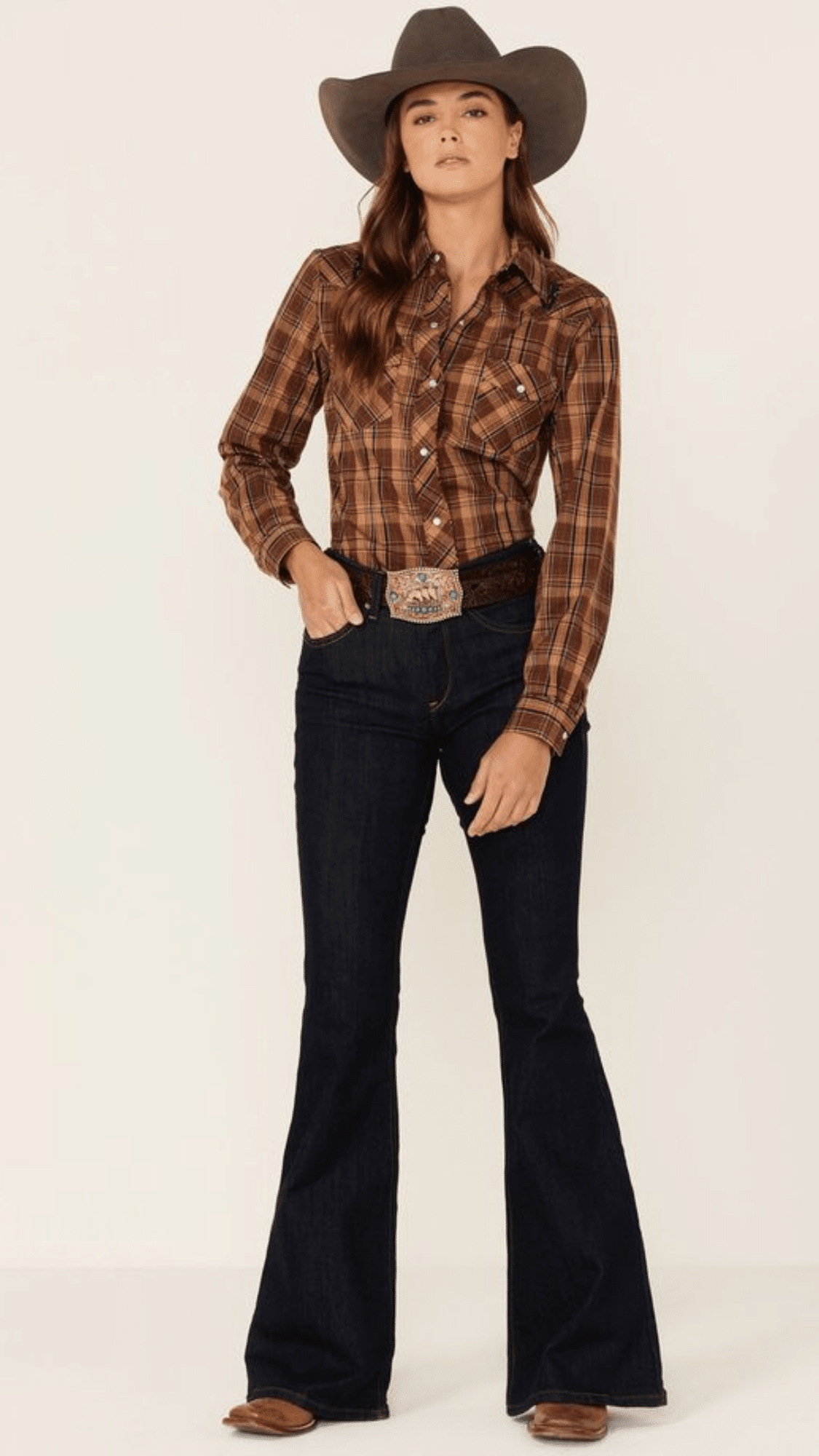 Classic Denim and Plaid Shirt