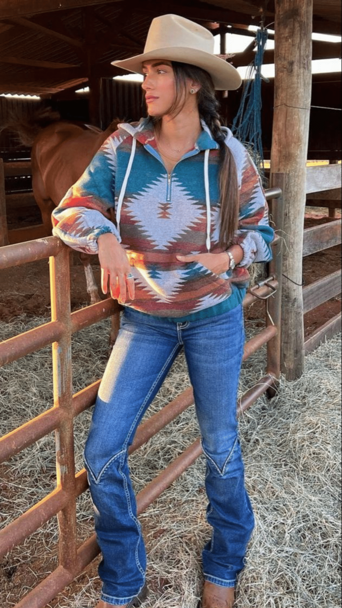 Cowgirl Hoodie and Jeans