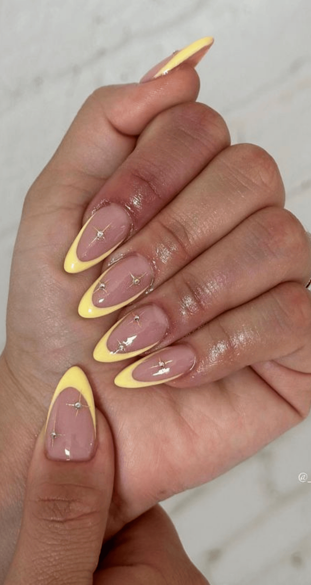 Matte Yellow with Rhinestones