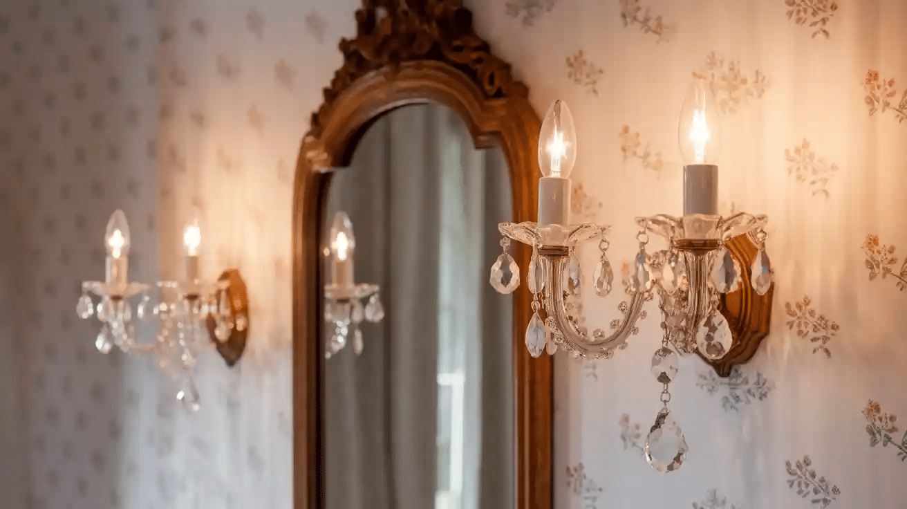 Miniature Crystal Wall Sconces