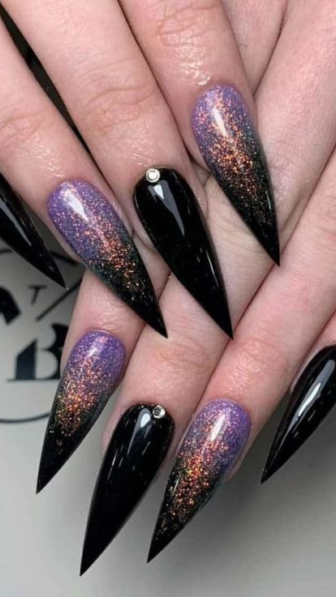 Purple-to-Black_Ombre_with_Crystals