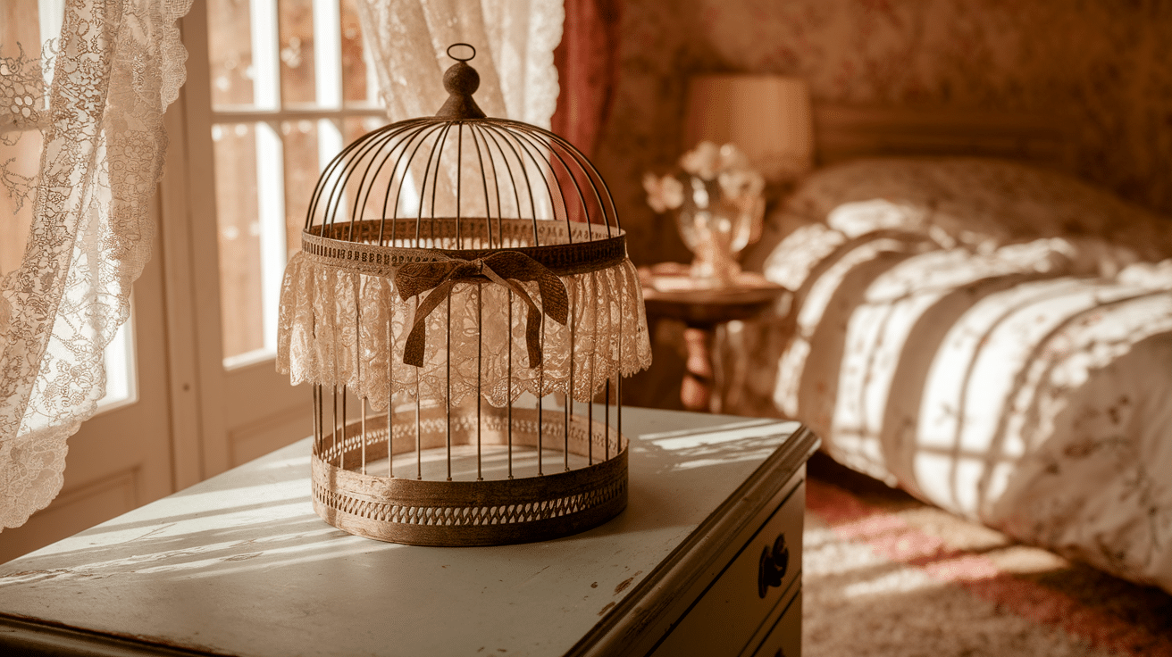 Vintage Birdcage Decor