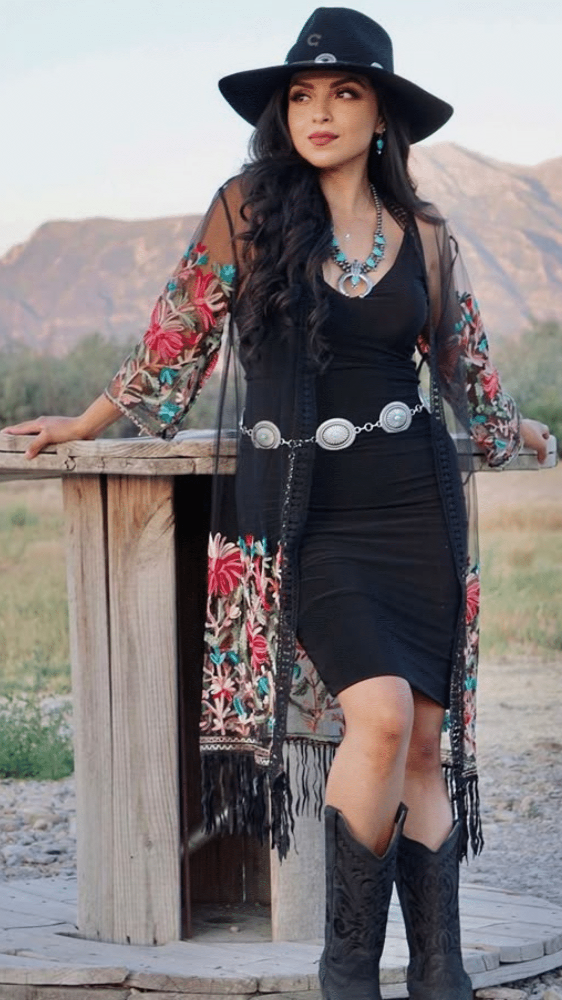 Western Dress with Belt