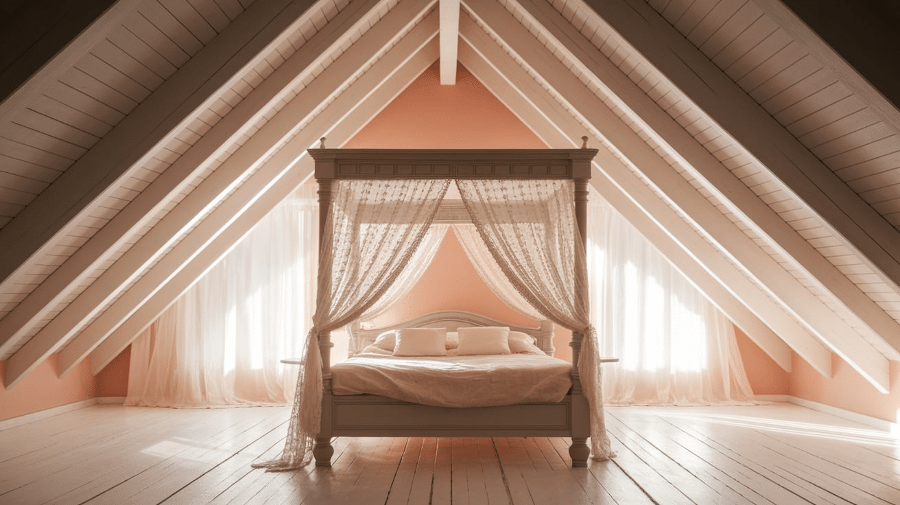 Whitewashed Wood Ceiling Beams