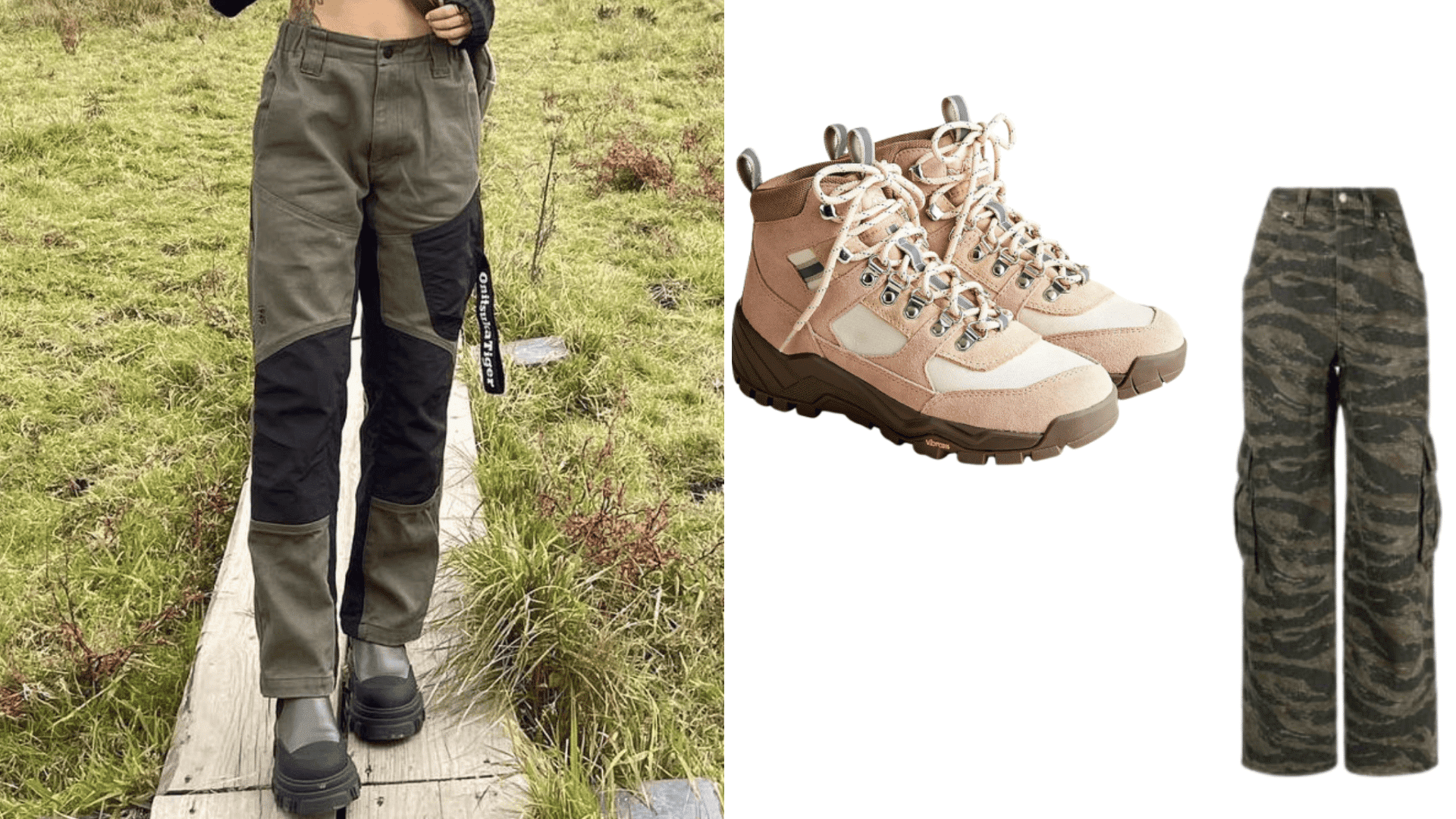 Hiking Boots with Cargo Jeans