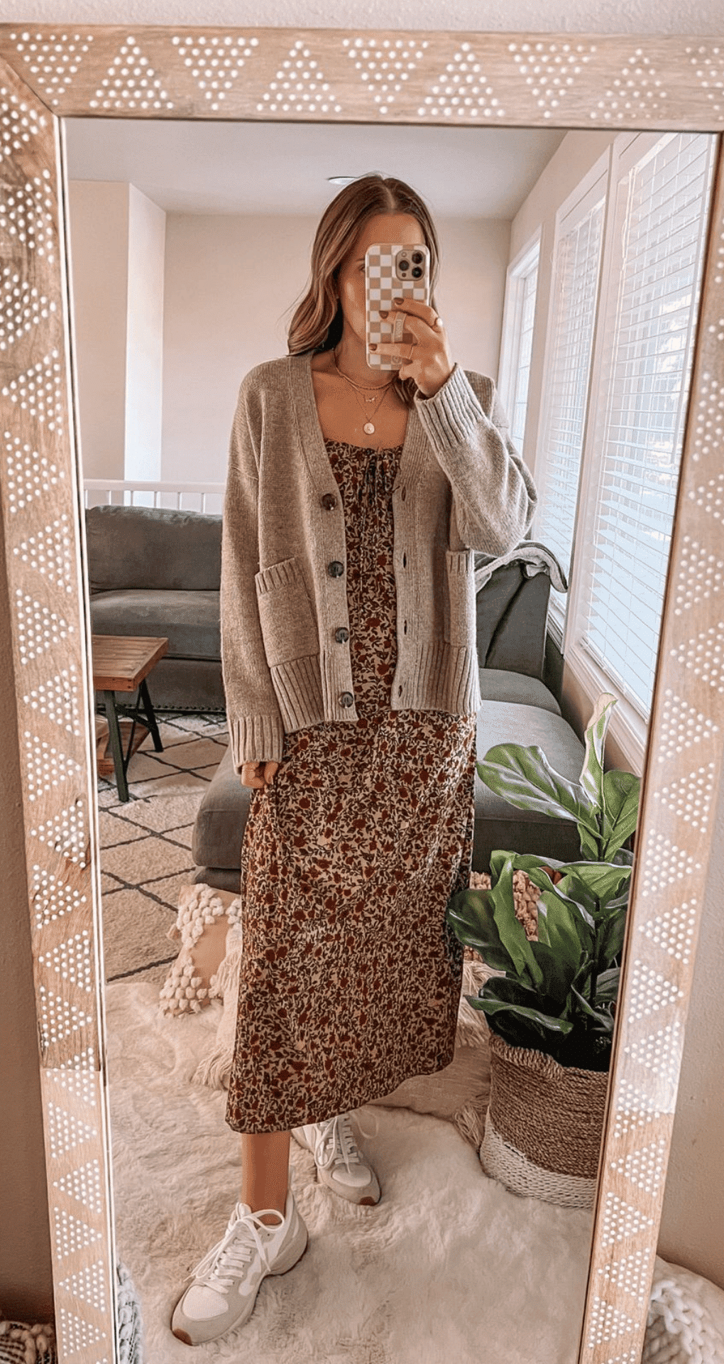 Floral Dress with Shrug