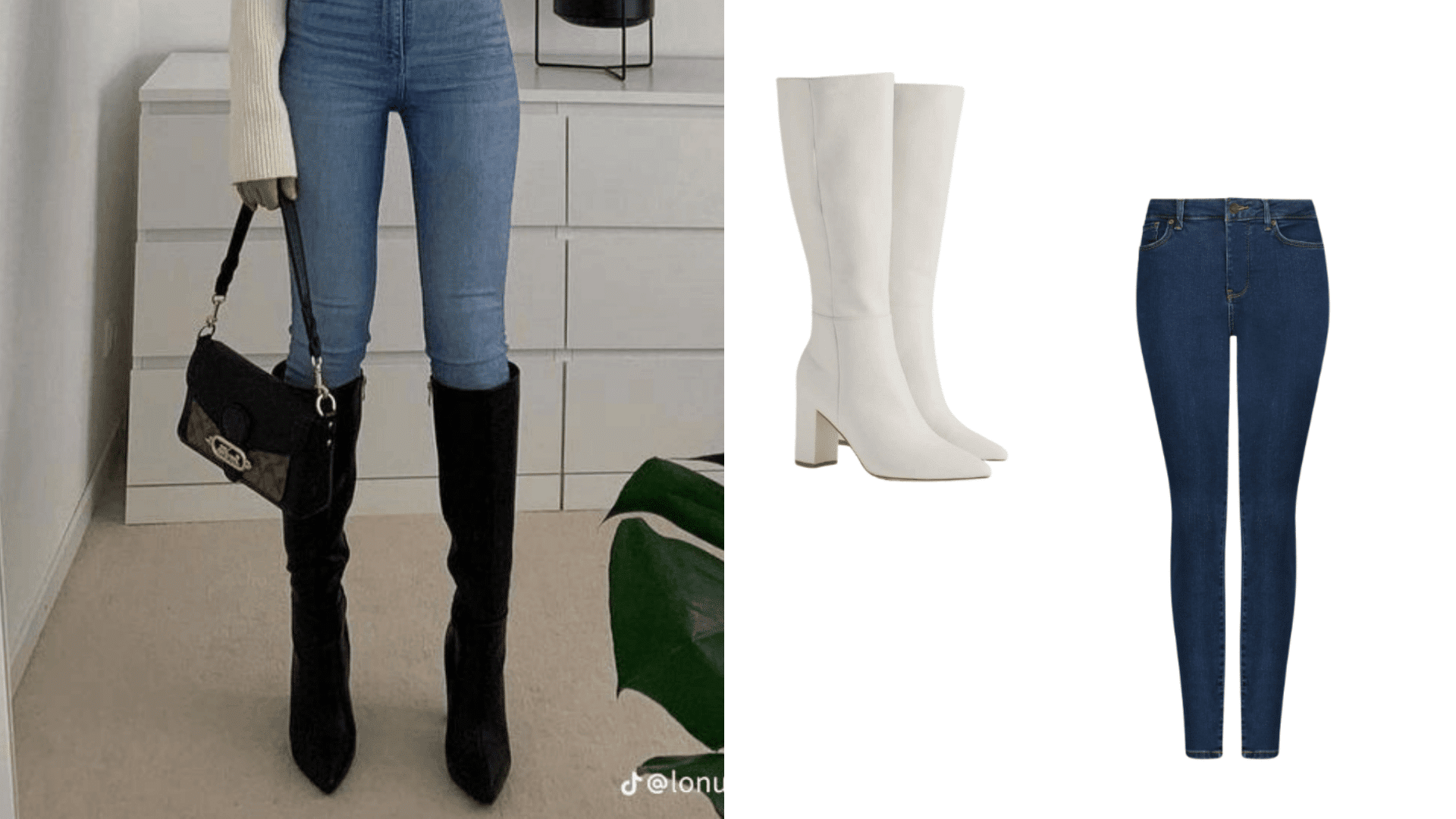 Under-the-Knee Boots with Fitted Jeans