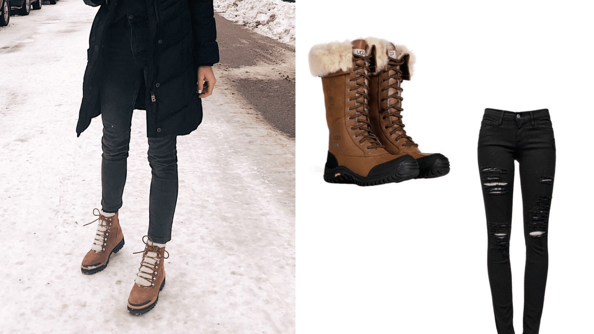 Snow Boots with Skinny Jeans