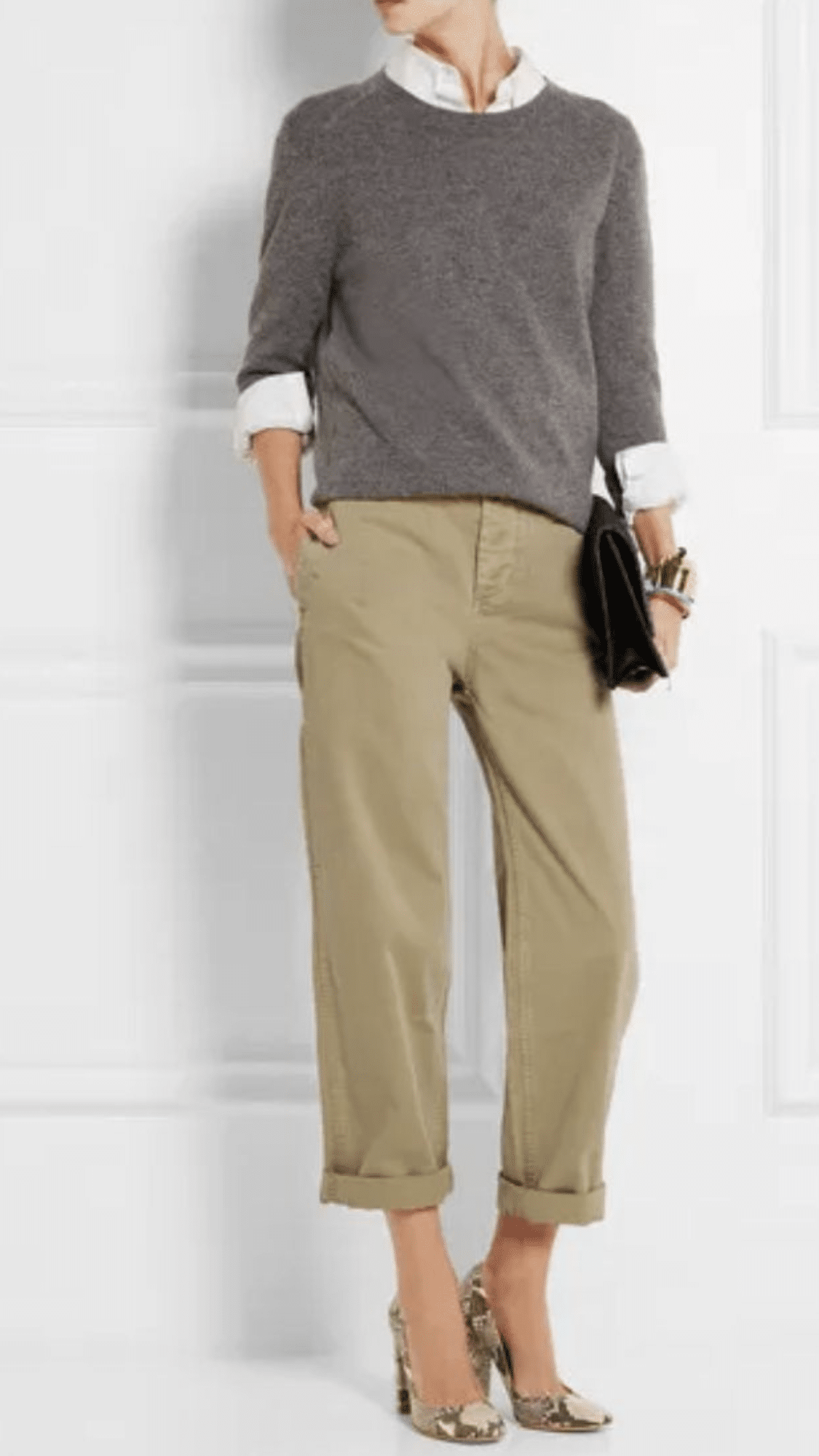Gray and Khakhi Pants
