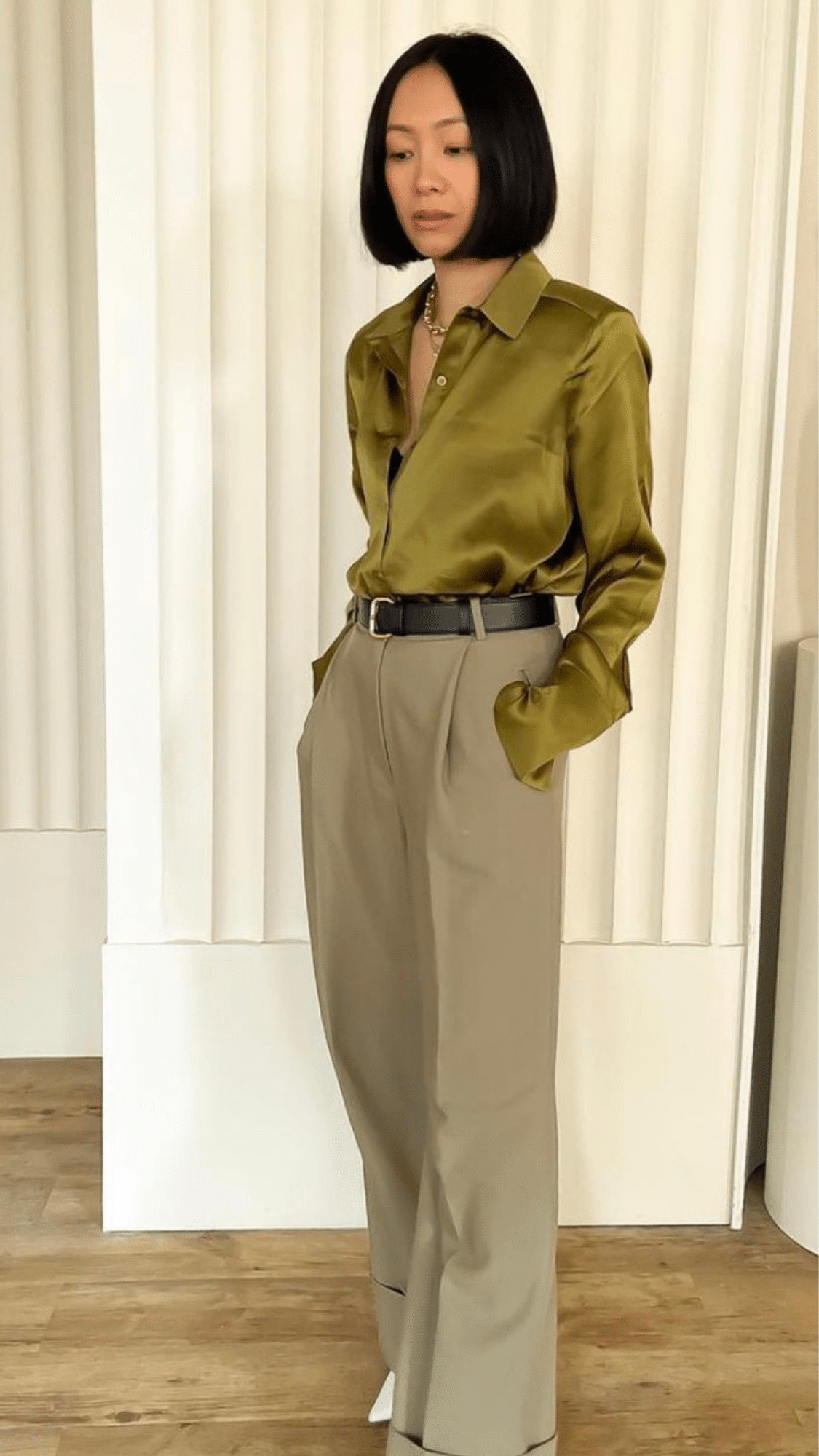 Green and Khakhi Pants