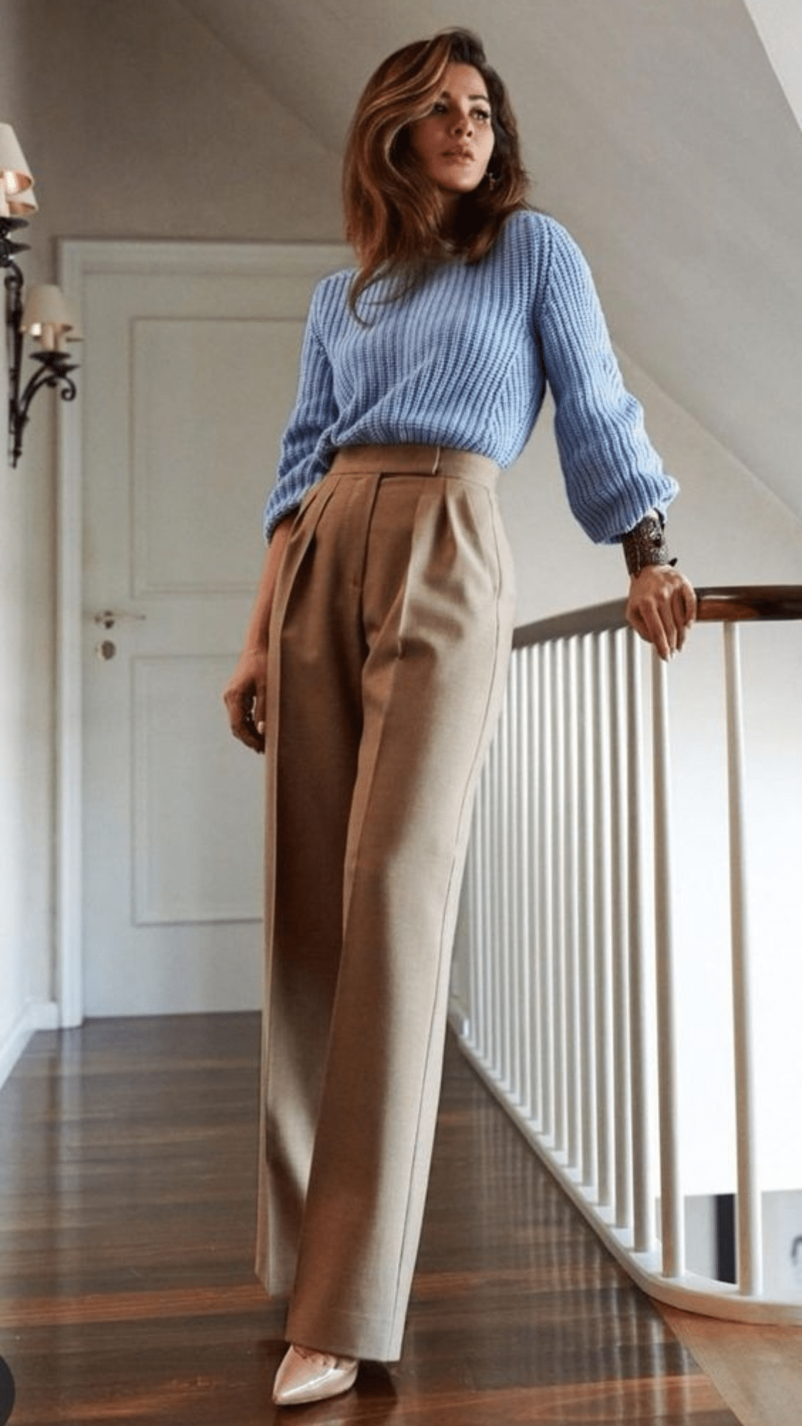 Light Blue and Khakhi Pants