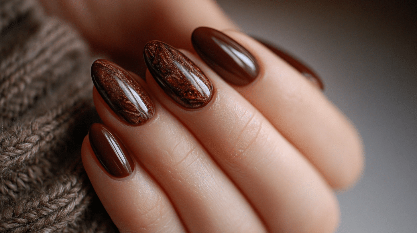 brown nails design