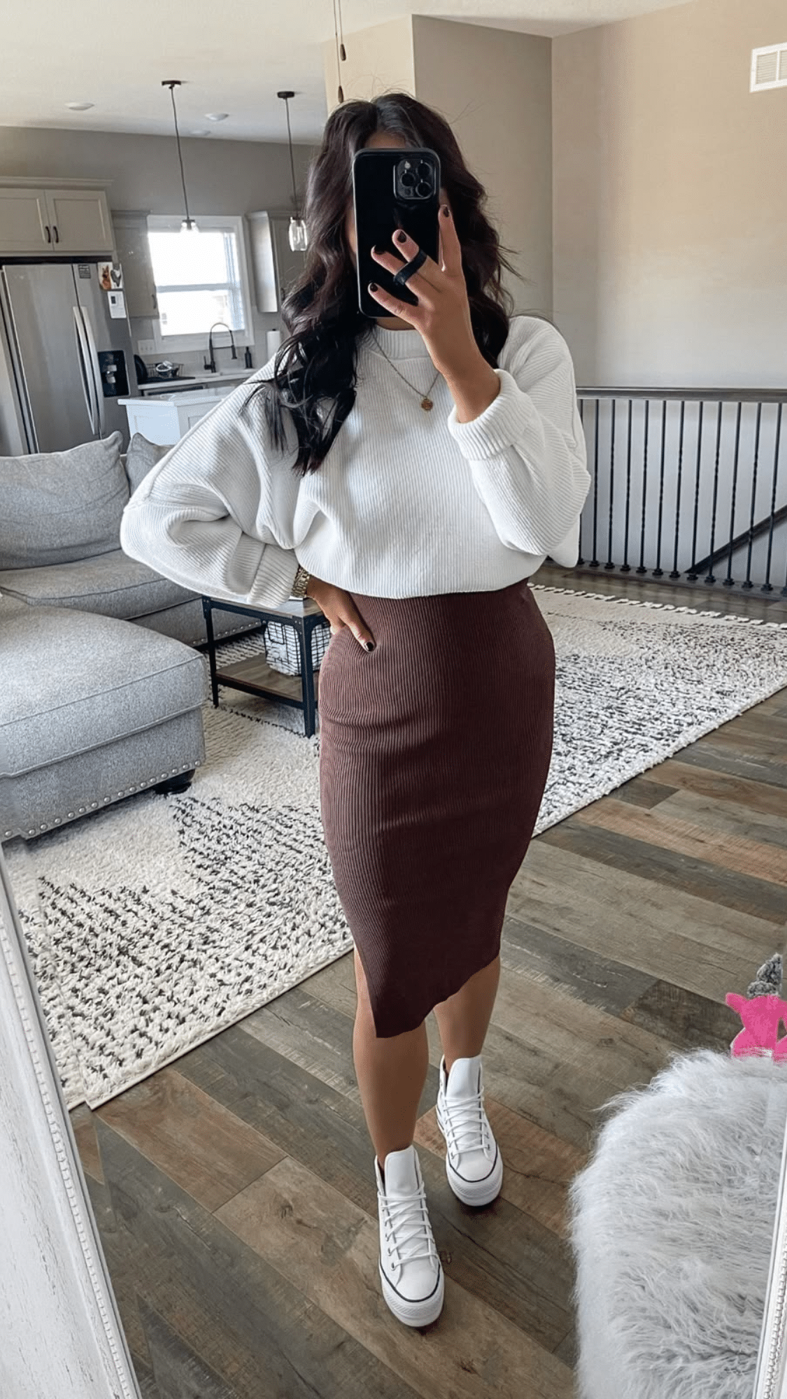 bodycon dress with a oversized weater