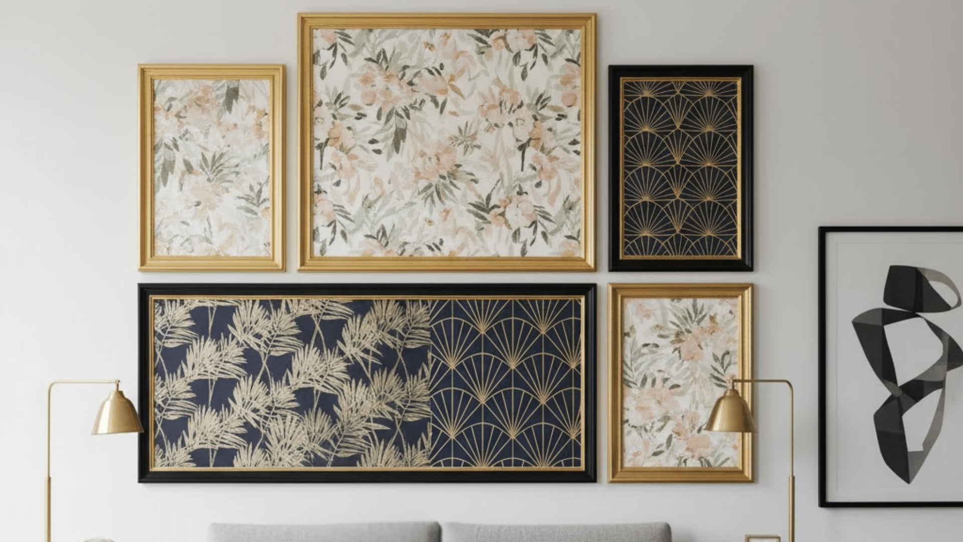 framed wallpaper panels