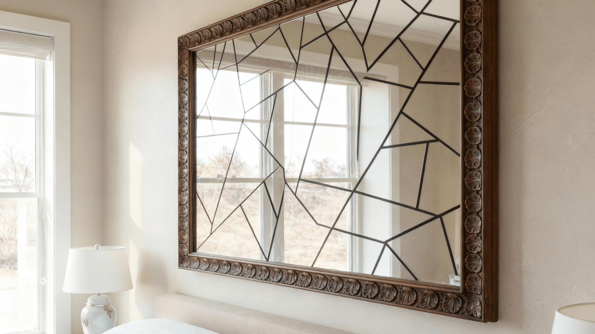 mirror mosaic wall
