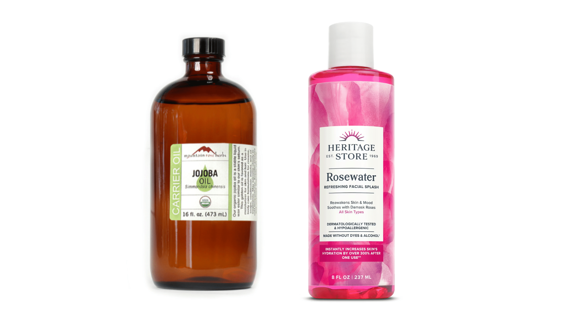 Rose Water and Jojoba Oil