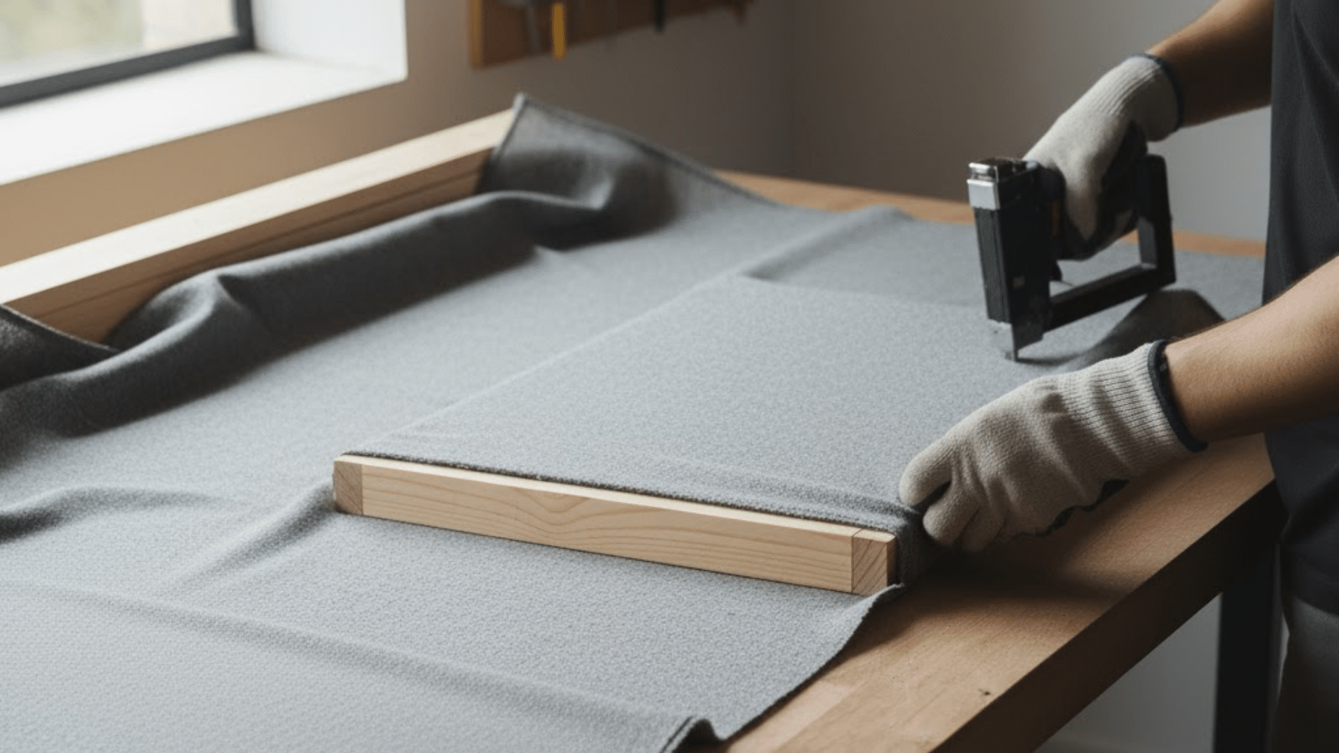 step 3 wrap the frame with fabric