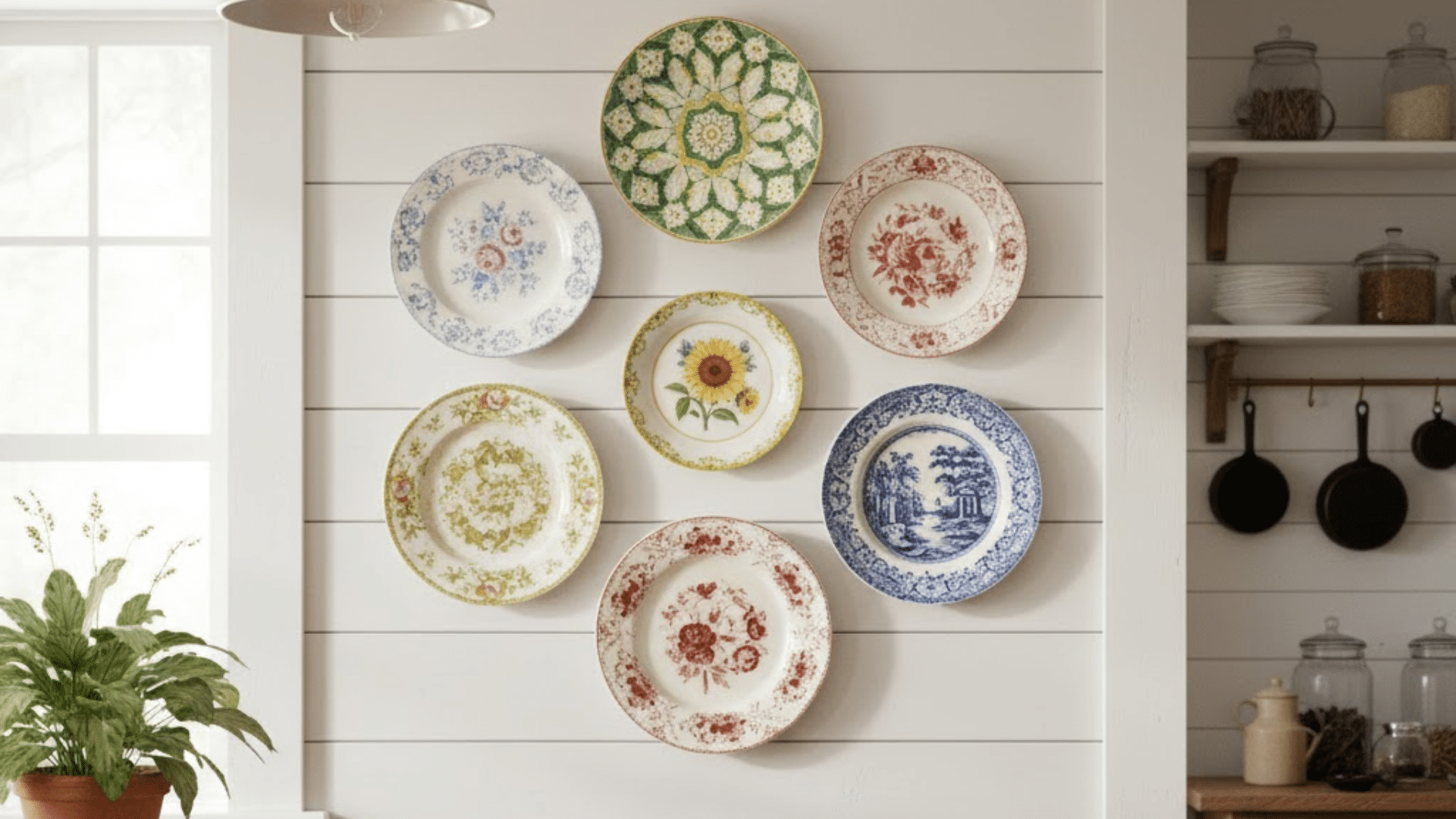 vintage plate display