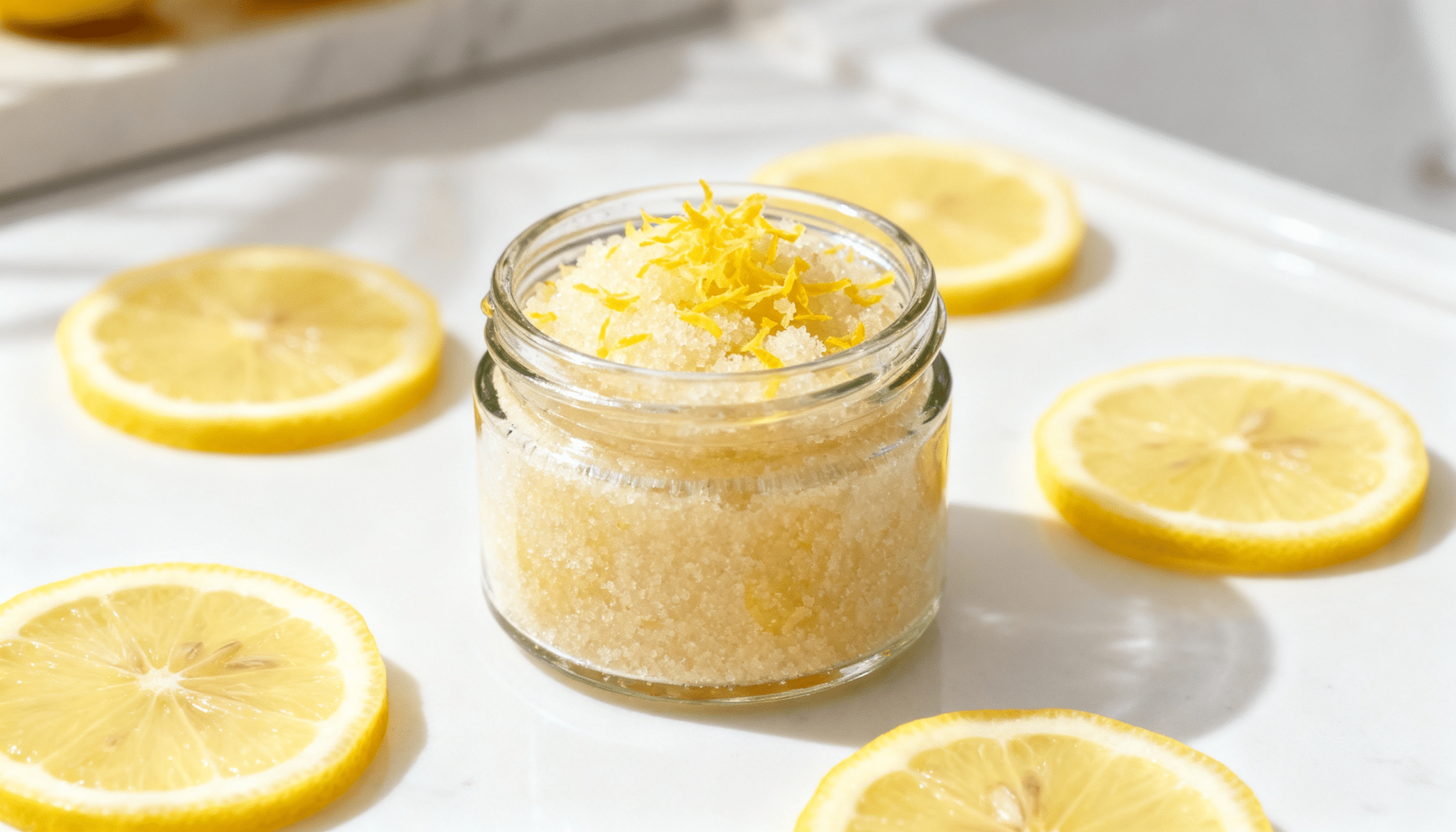 brightening lemon sugar body scrub