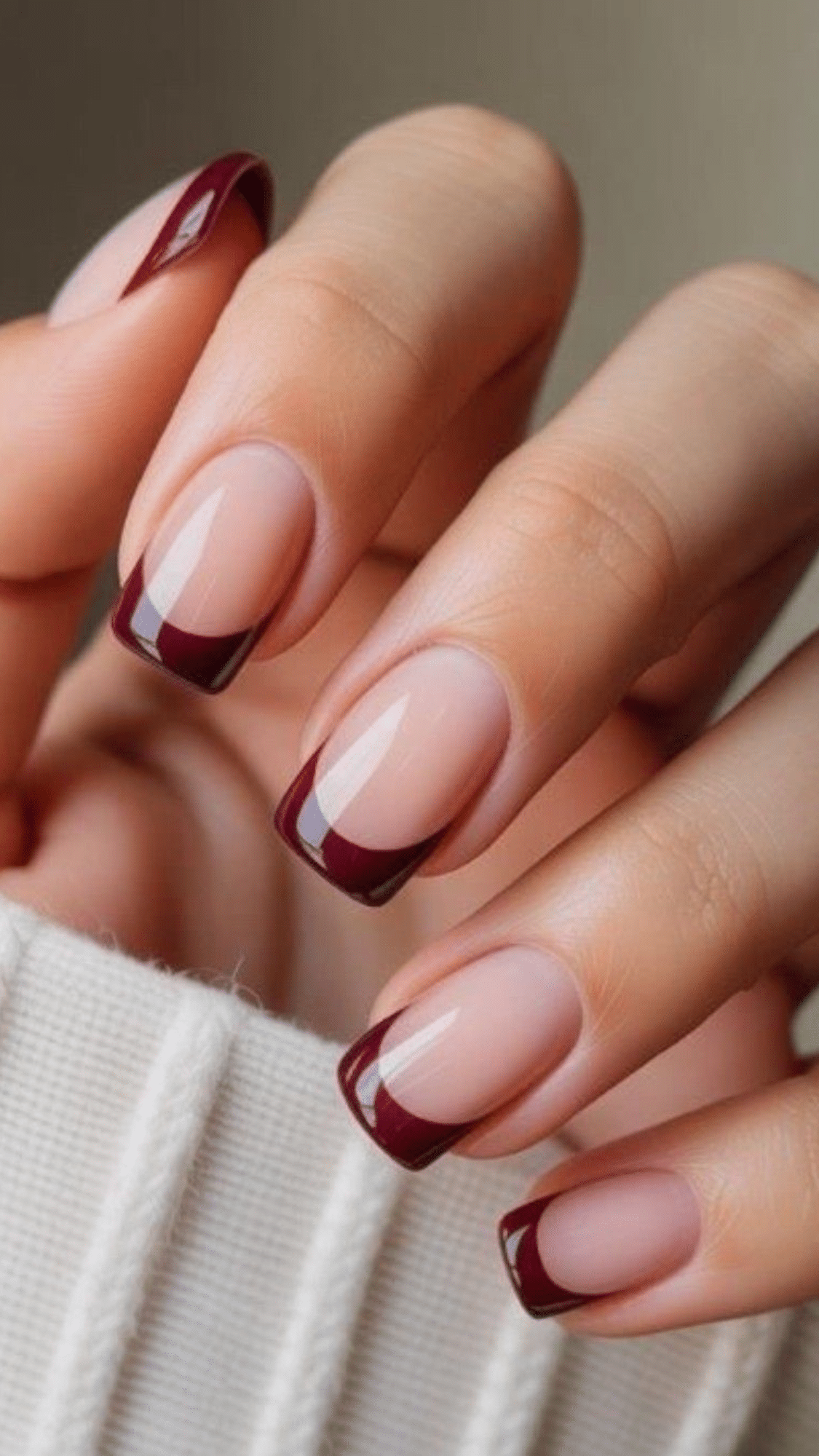 burgundy tips