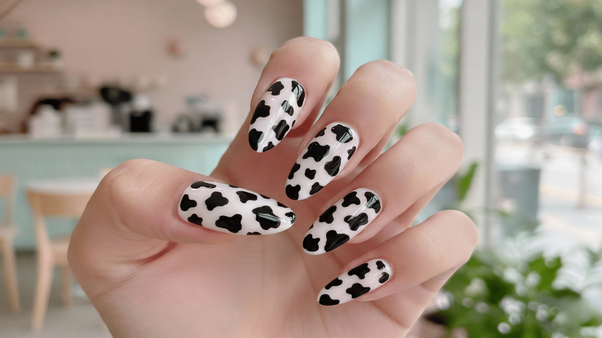 cow print nails