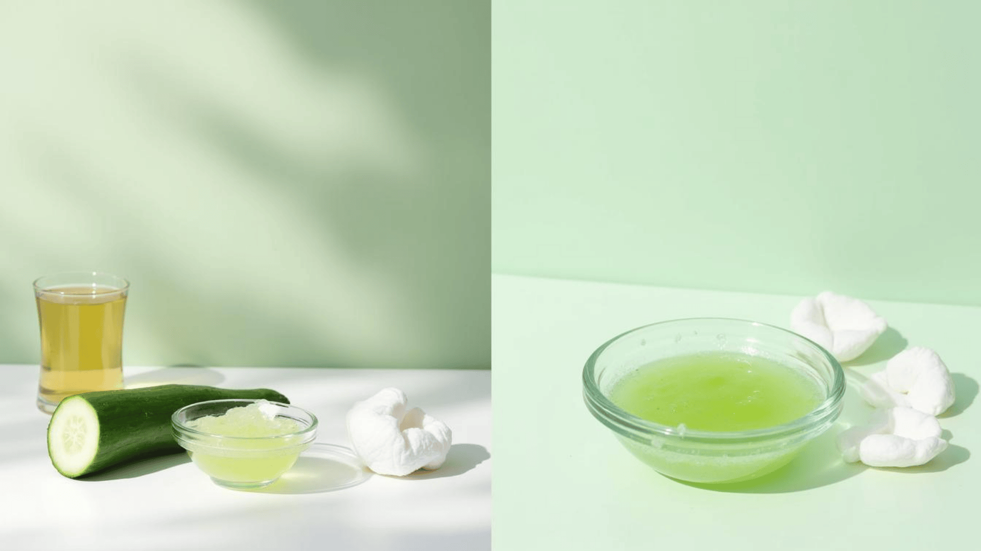 cucumber and aloe vera mask for puffy skin