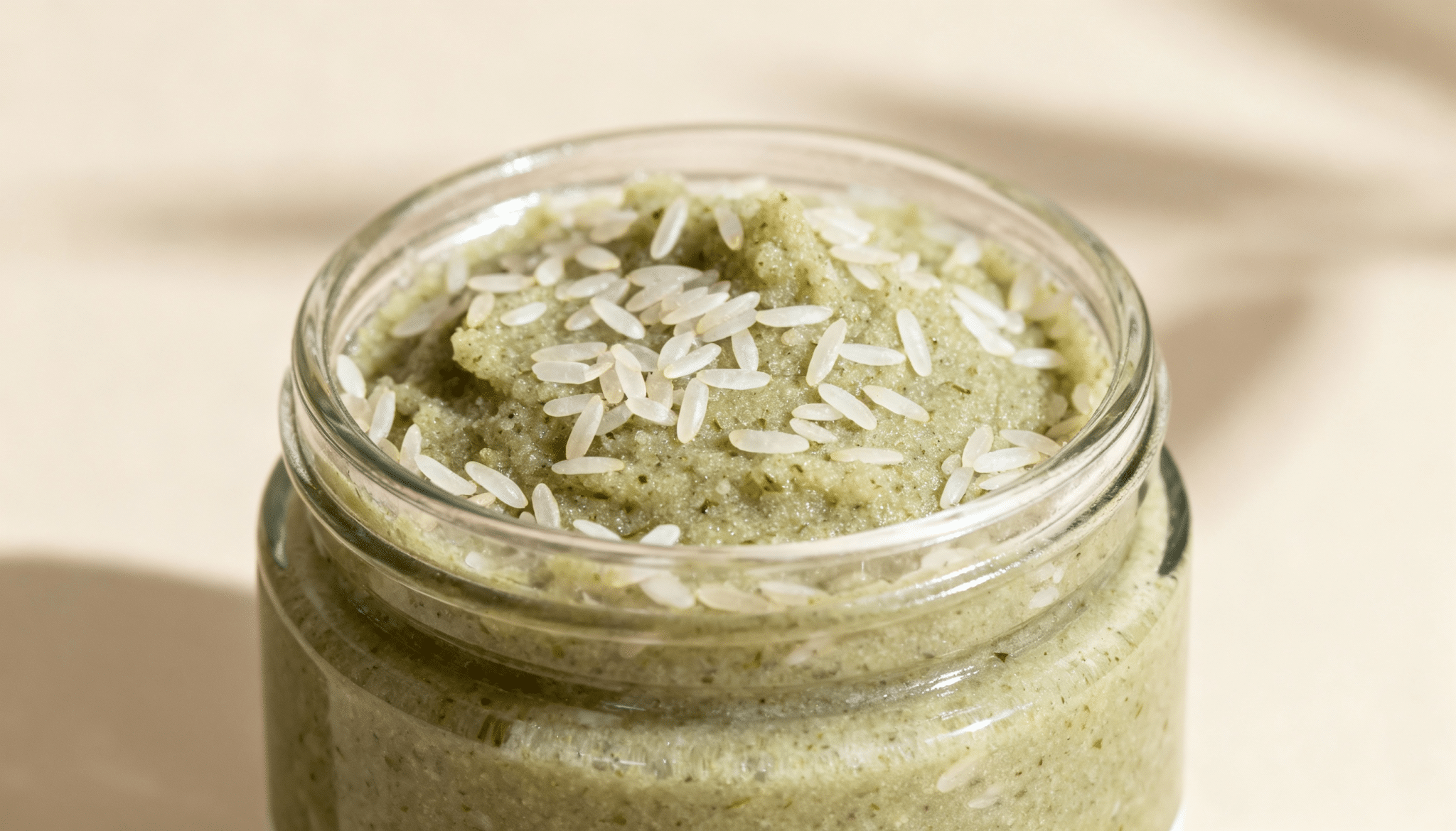 green tea rice body scrub