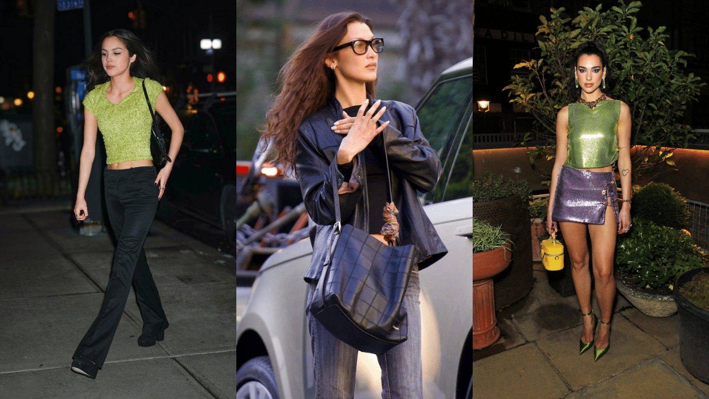 olivia rodrigo bella hadid dua lipa in indie sleaze fashion