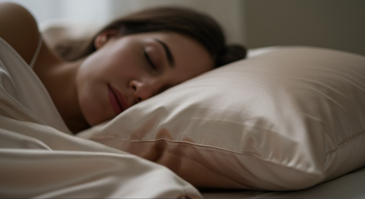 sleeping on a silk pillowcase