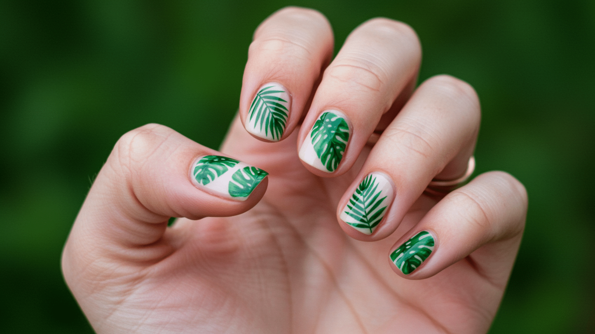 tropical palm leaves