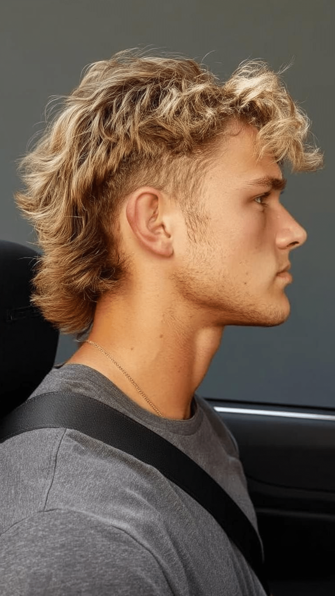 blonde mullet fade
